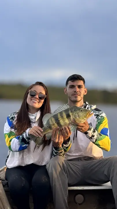 Tucunaré pescado no Pantanal